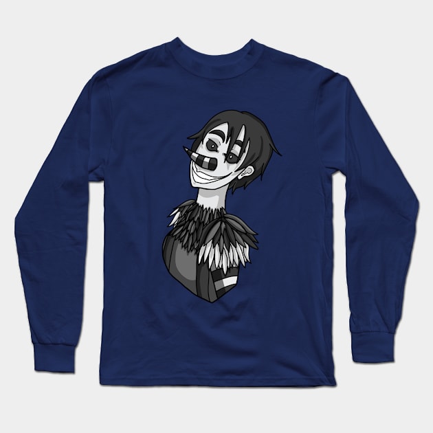 Laughing Jack Visits Long Sleeve T-Shirt by Media By Moonlight